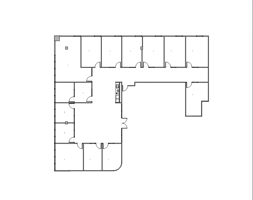 Floor plan of Flexible Office Space for Rent at 9896 Bissonnet Street 131.WS