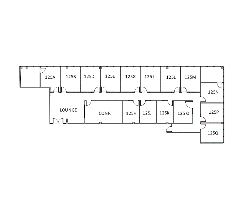 Floor plan of Flexible Office Space for Rent at 16770 Imperial Valley Drive 125.WS