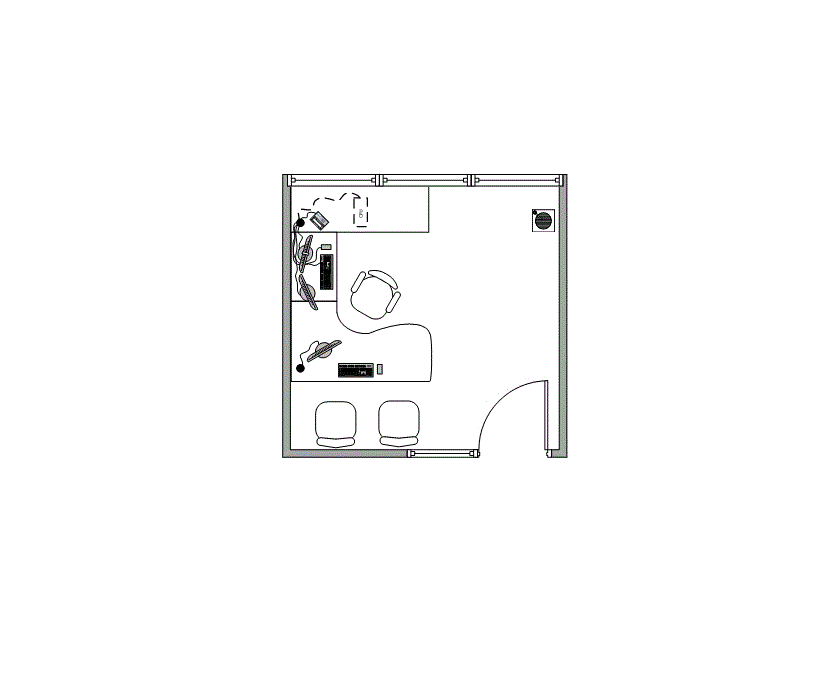 Floor plan of Flexible Office Space for Rent at 16770 Imperial Valley Drive 151-H