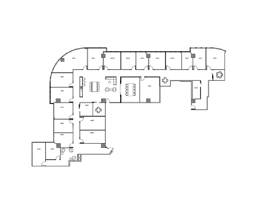 Floor plan of Flexible Office Space for Rent at 7322-7324 Southwest Freeway 2-0460.WS