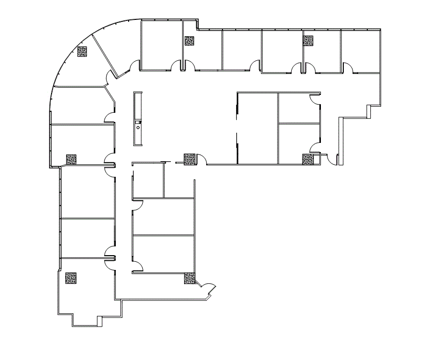Floor plan of Flexible Office Space for Rent at 7322-7324 Southwest Freeway 2-1050