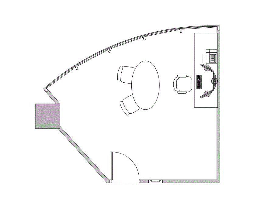 Floor plan of Flexible Office Space for Rent at 7322-7324 Southwest Freeway 2-1406