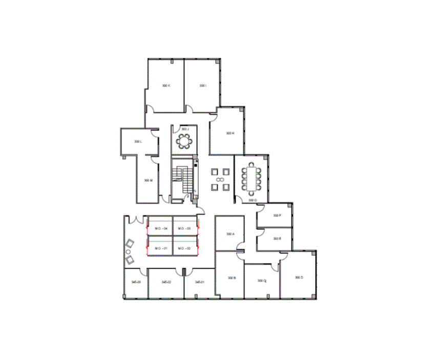 Floor plan of Flexible Office Space for Rent at 3934 FM 1960 Road West 300.WS