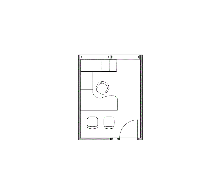 Floor plan of Flexible Office Space for Rent at 8100 Washington Ave 150J