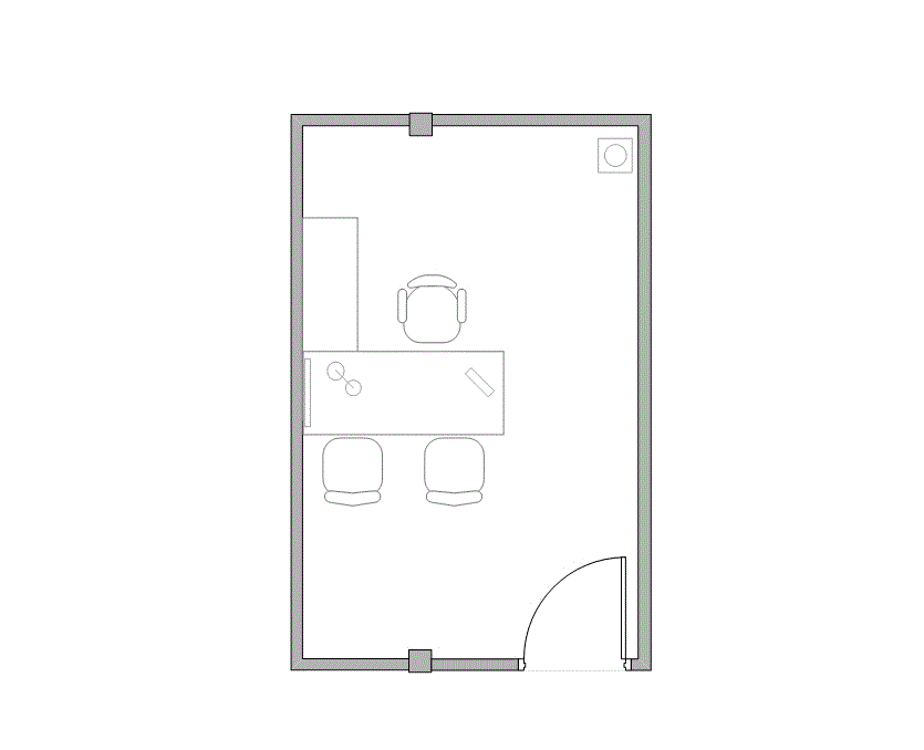 Floor plan of Flexible Office Space for Rent at 2100 Manchester Road 955