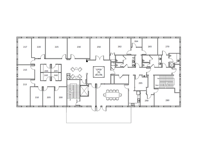 Floor plan of Flexible Office Space for Rent at 10210 Grogans Mill Road 200.WS