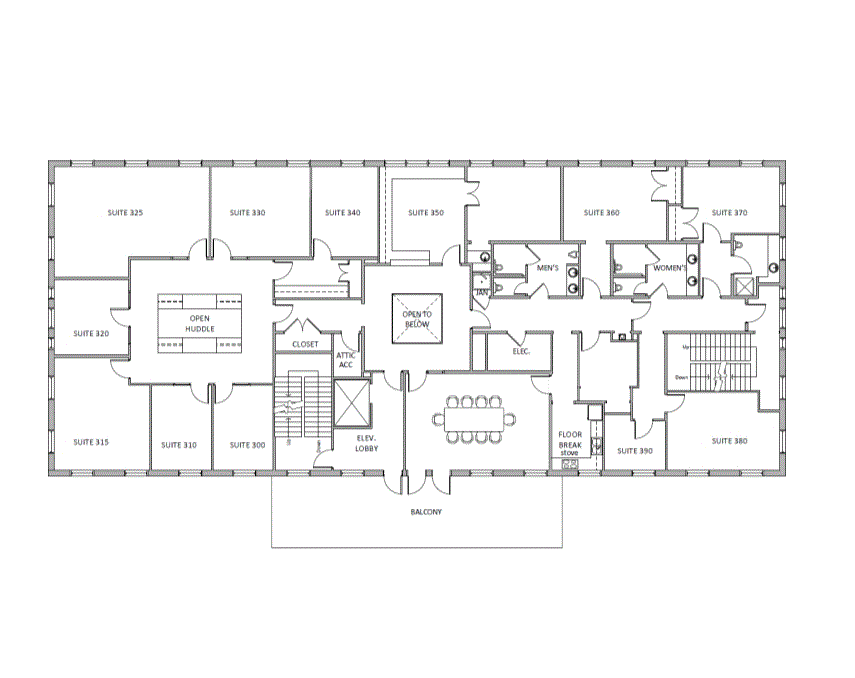 Floor plan of Flexible Office Space for Rent at 10210 Grogans Mill Road 300.WS