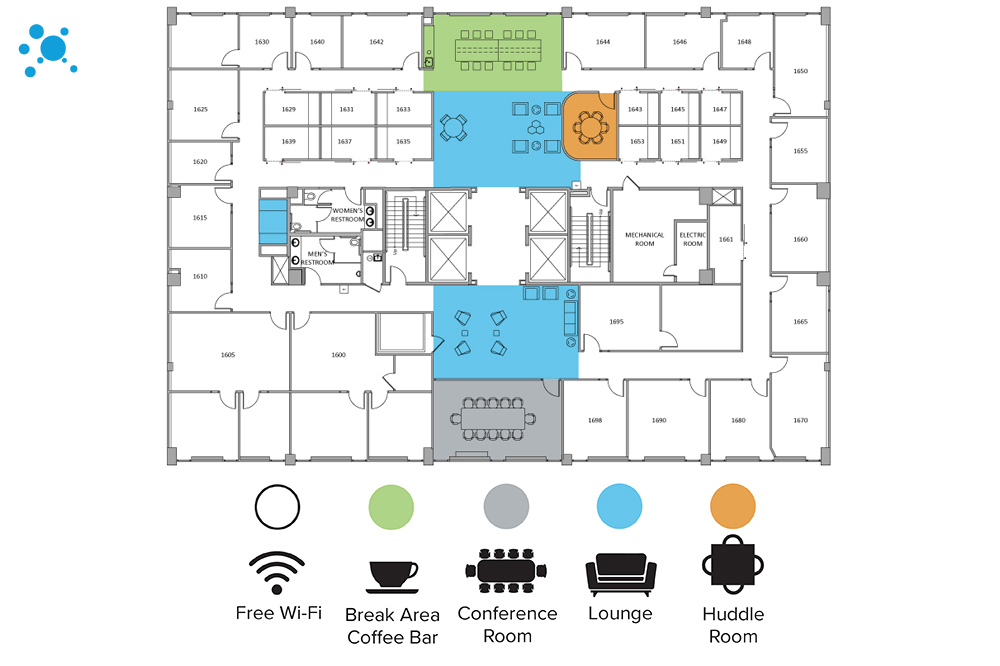 Interior images of Flexible office space at 2000 Crawford St 3