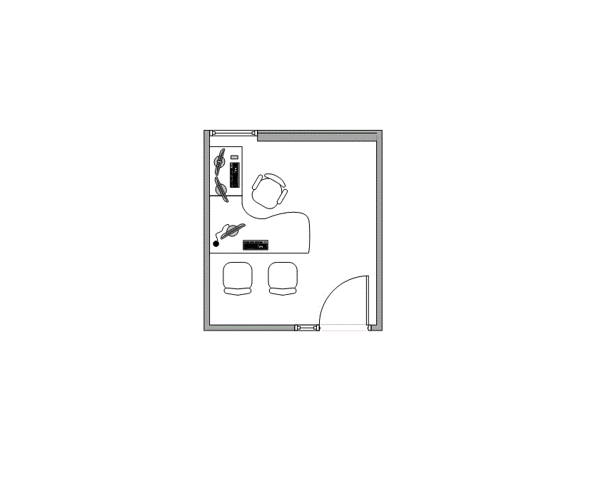 Floor plan of Flexible Office Space for Rent at 2000 Crawford St 0800