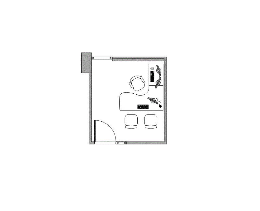 Floor plan of Flexible Office Space for Rent at 2000 Crawford St 0802