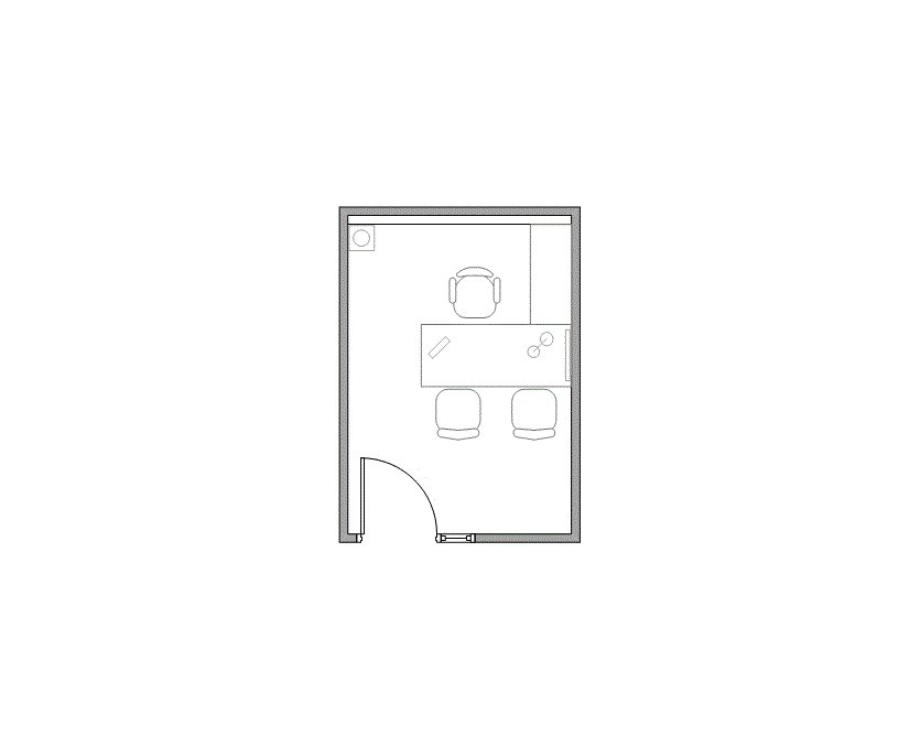 Floor plan of Flexible Office Space for Rent at 2000 Crawford St 0853