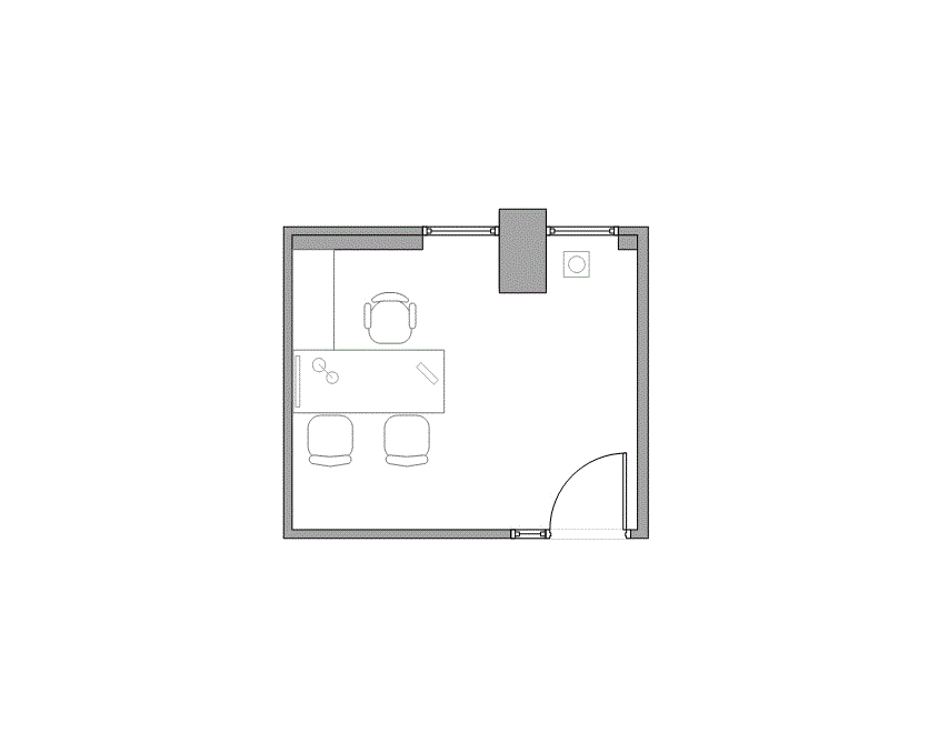 Floor plan of Flexible Office Space for Rent at 2000 Crawford St 0858