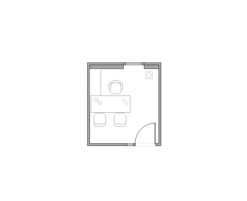 Floor plan of Flexible Office Space for Rent at 2000 Crawford St 0860