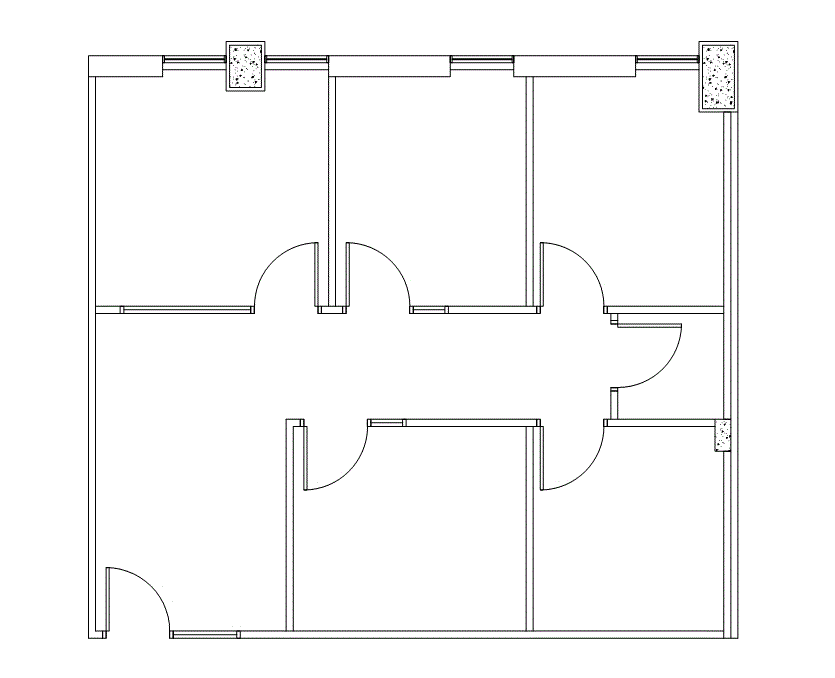 Floor plan of Flexible Office Space for Rent at 2000 Crawford St 0910