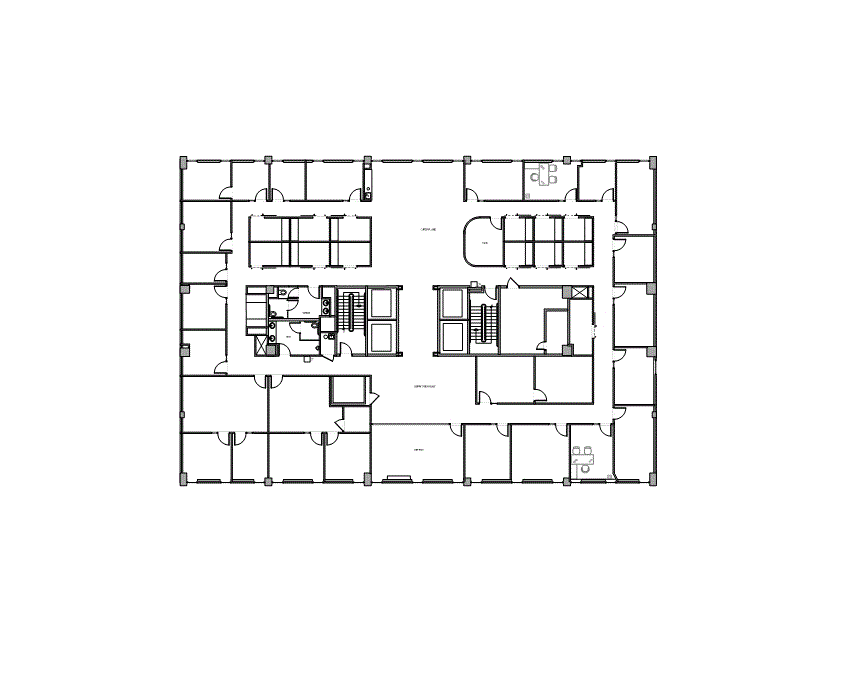 Floor plan of Flexible Office Space for Rent at 2000 Crawford St 1600.WS