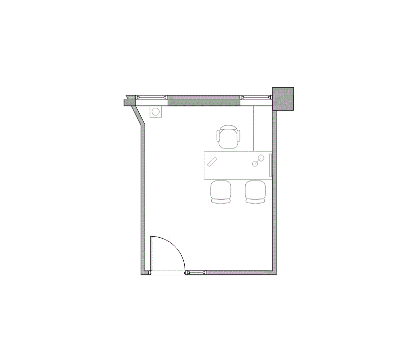 Floor plan of Flexible Office Space for Rent at 2000 Crawford St 1680
