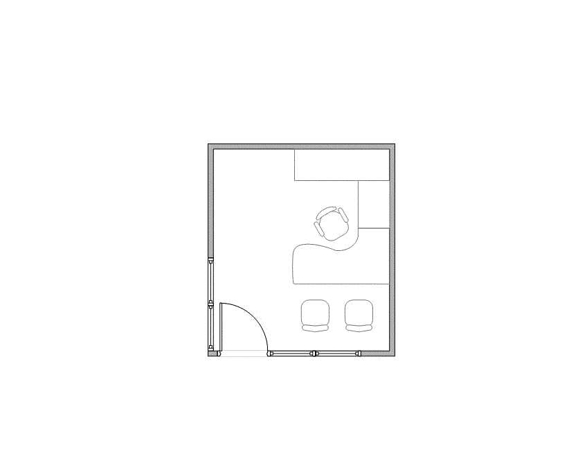 Floor plan of Flexible Office Space for Rent at 801 Louisiana Street 300