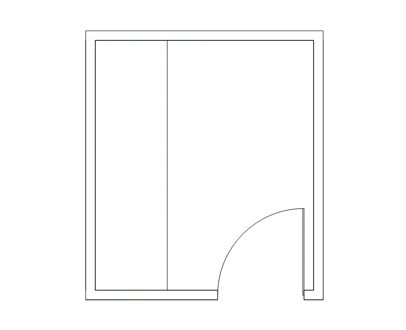 Floor plan of Flexible Office Space for Rent at 801 Louisiana Street 355