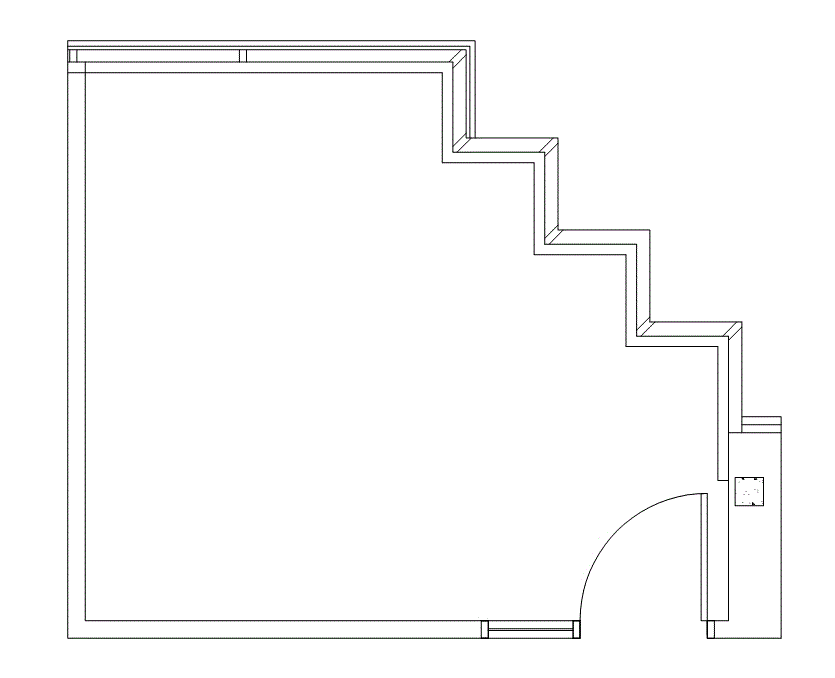 Floor plan of Flexible Office Space for Rent at 1840 Pyramid Place 202
