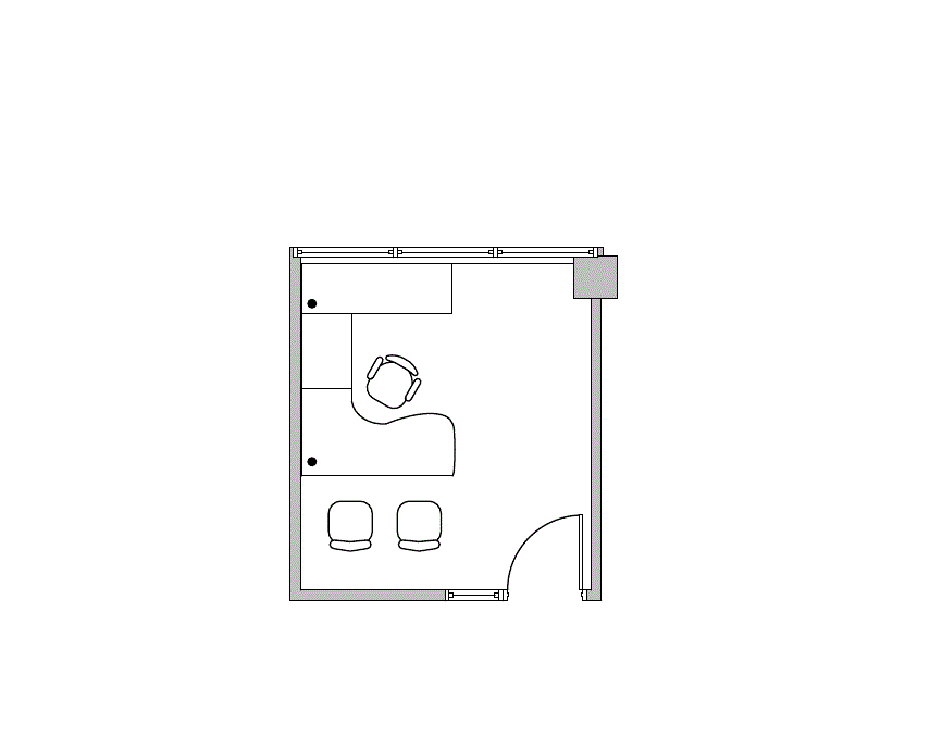 Floor plan of Flexible Office Space for Rent at 1840 Pyramid Place 212
