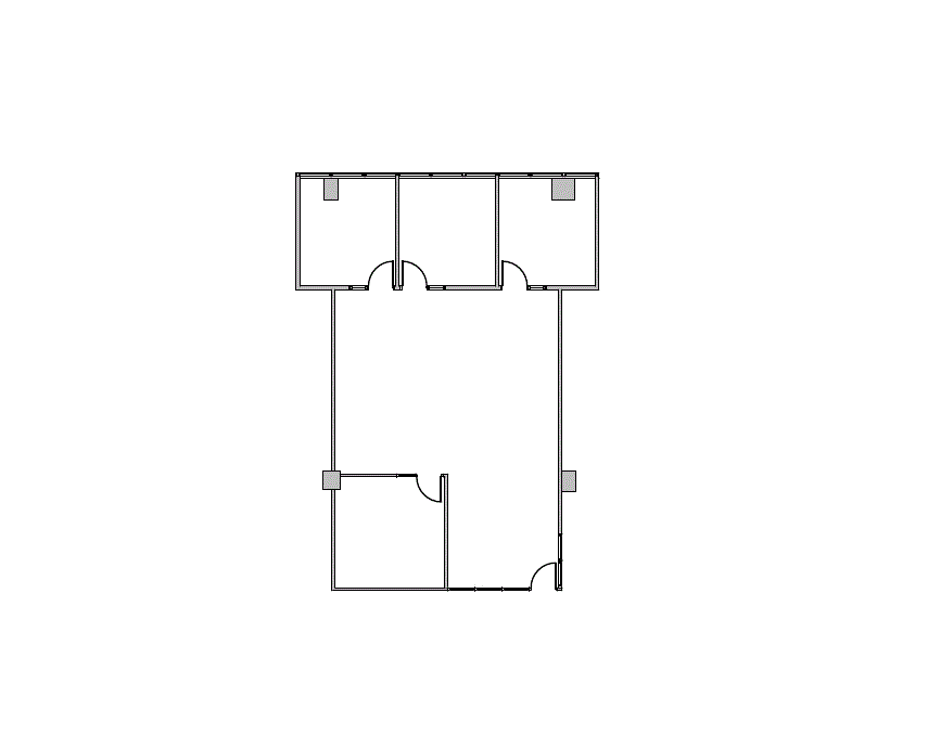 Floor plan of Flexible Office Space for Rent at 1840 Pyramid Place 260