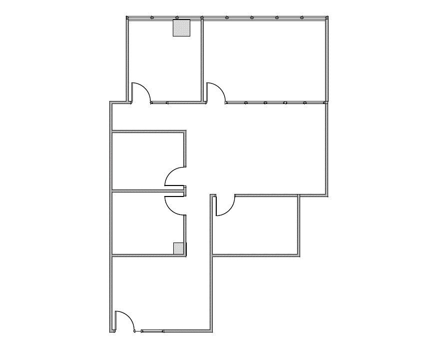 Floor plan of Flexible Office Space for Rent at 1840 Pyramid Place 330