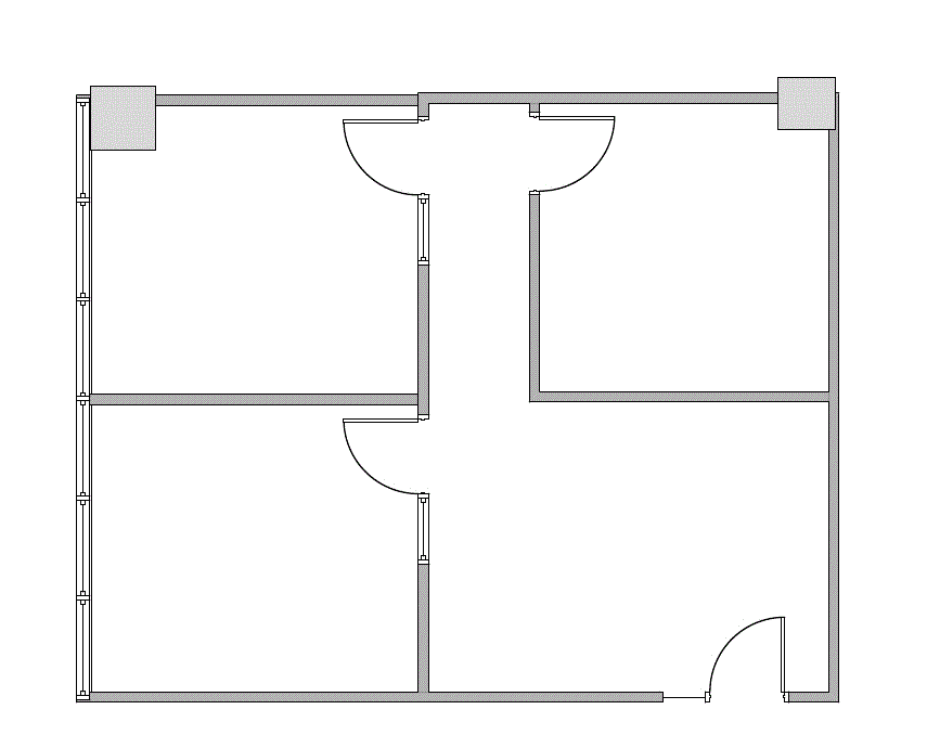 Floor plan of Flexible Office Space for Rent at 1840 Pyramid Place 380