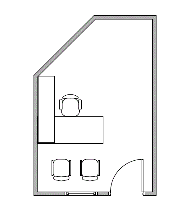 Floor plan of Flexible Office Space for Rent at 1910 Pacific Ave 17227