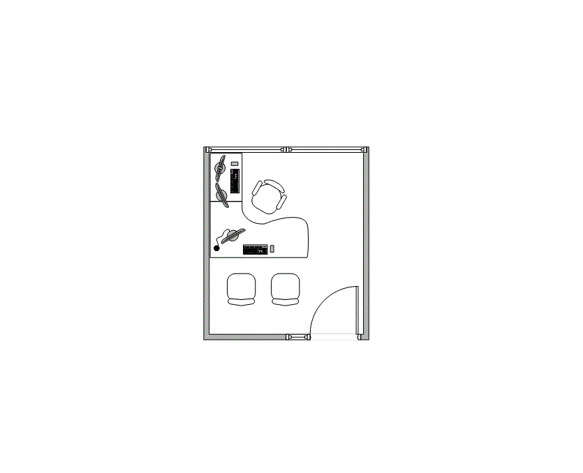 Floor plan of Flexible Office Space for Rent at 12808 West Airport Blvd 255A