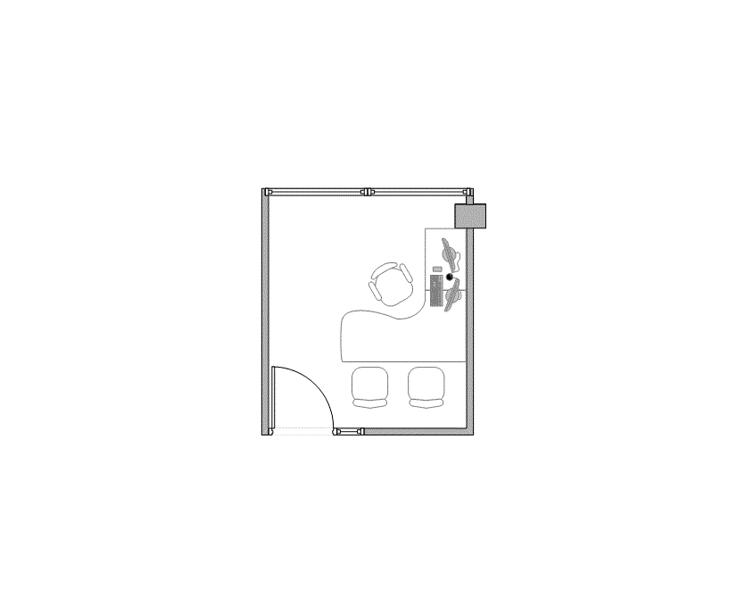 Floor plan of Flexible Office Space for Rent at 12808 West Airport Blvd 255B