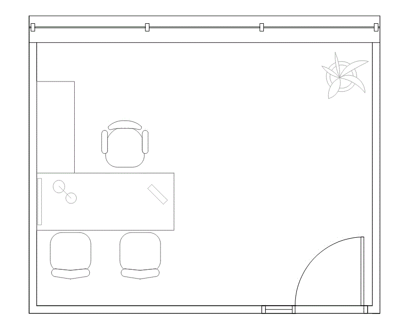 Floor plan of Flexible Office Space for Rent at 12808 West Airport Blvd 270G
