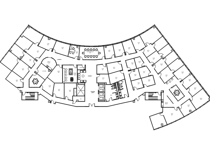 Floor plan of Flexible Office Space for Rent at 14800 Quorum Drive 250.WS