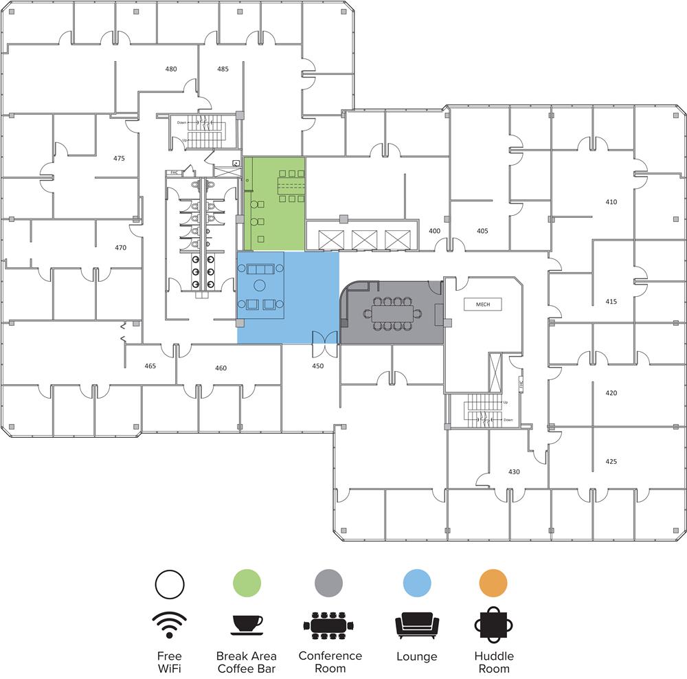 Interior images of Flexible office space at 13201 Northwest Freeway 5