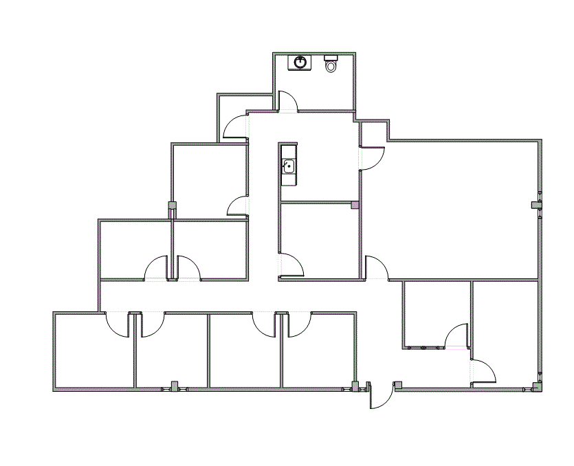 Floor plan of Flexible Office Space for Rent at 1322 Space Park Drive B100