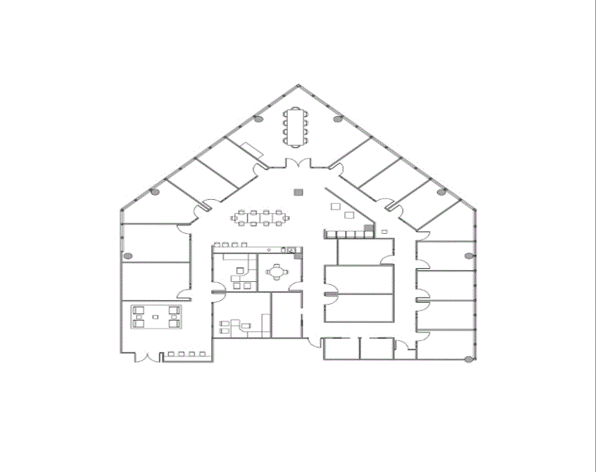 Floor plan of Flexible Office Space for Rent at 1995 North Park Place 310.WS
