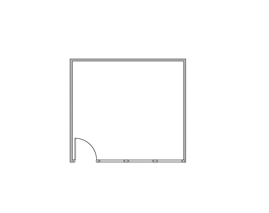 Floor plan of Flexible Office Space for Rent at 1995 North Park Place 310A