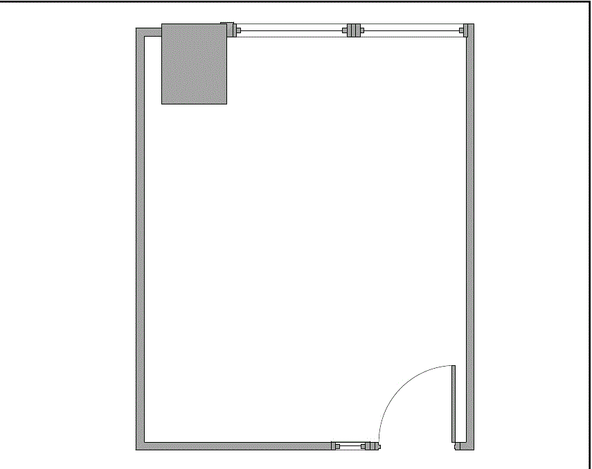 Floor plan of Flexible Office Space for Rent at 1995 North Park Place 310D