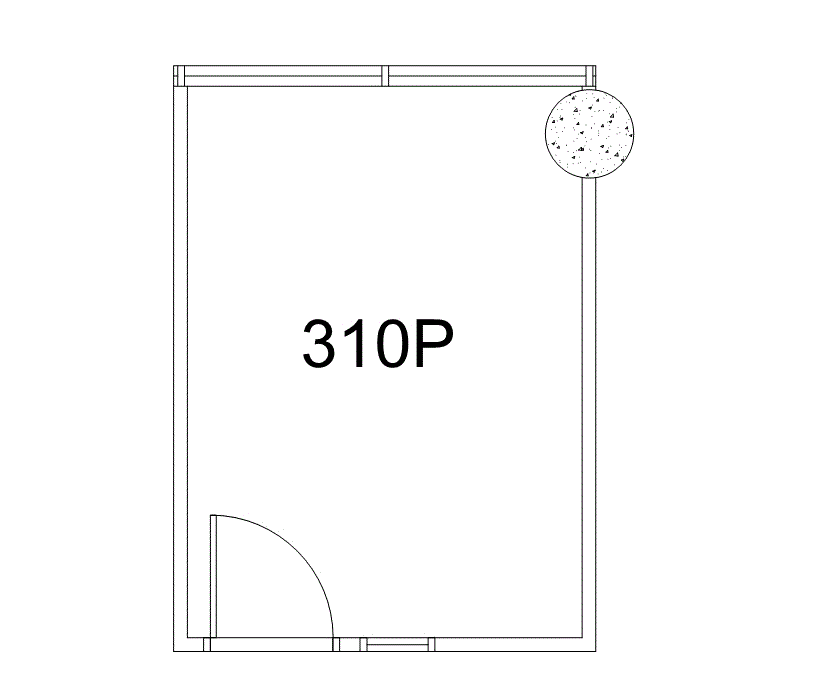 Floor plan of Flexible Office Space for Rent at 1995 North Park Place 310P