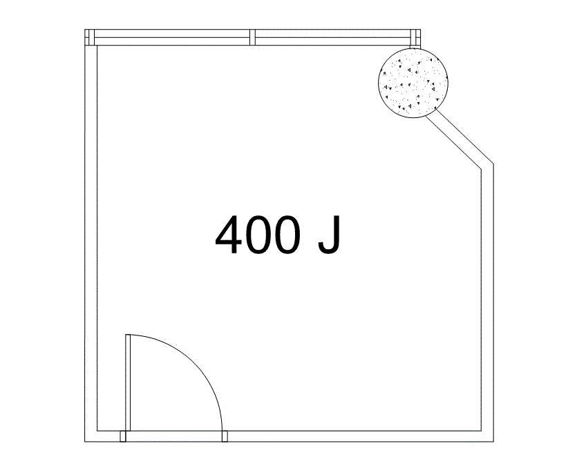 Floor plan of Flexible Office Space for Rent at 1995 North Park Place 400J