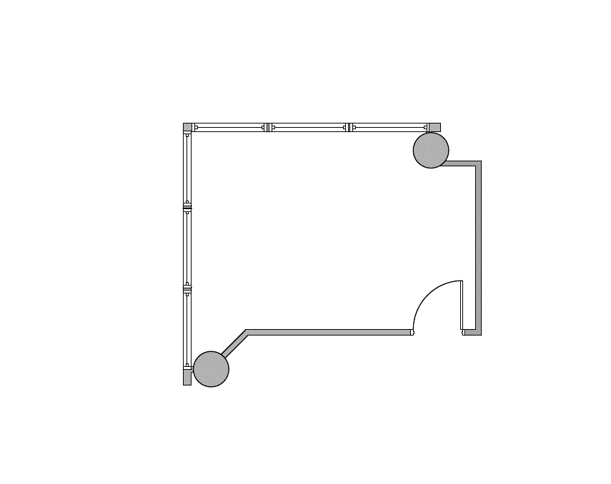 Floor plan of Flexible Office Space for Rent at 1995 North Park Place 400L