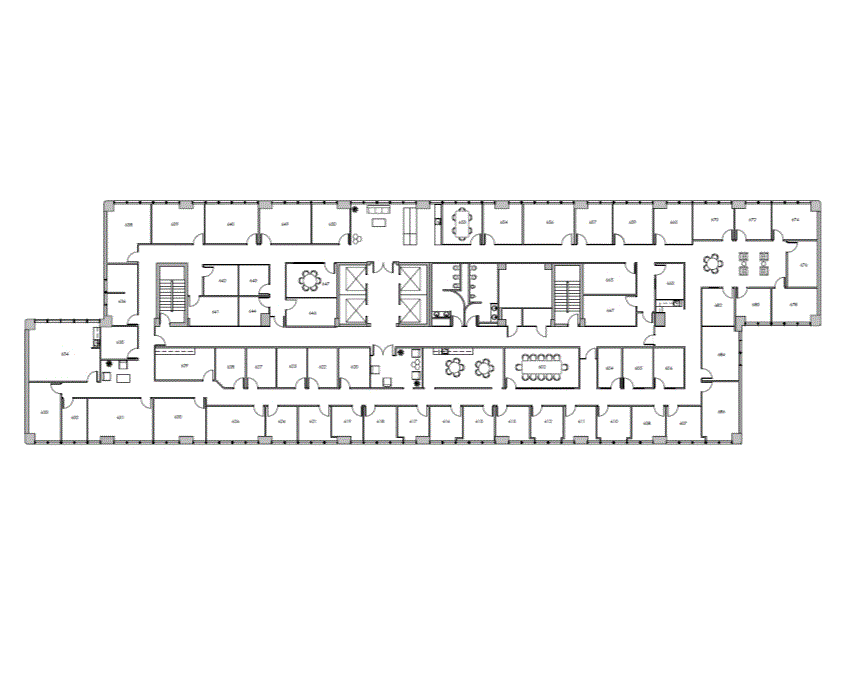 Floor plan of Flexible Office Space for Rent at 4100 Spring Valley Rd 602.WS