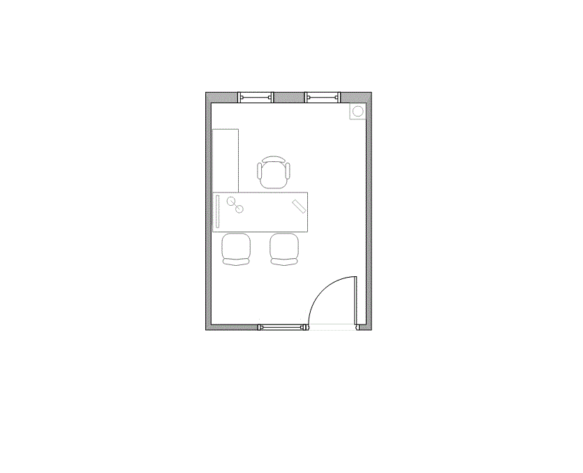 Floor plan of Flexible Office Space for Rent at 4101 Greenbriar Dr 205D