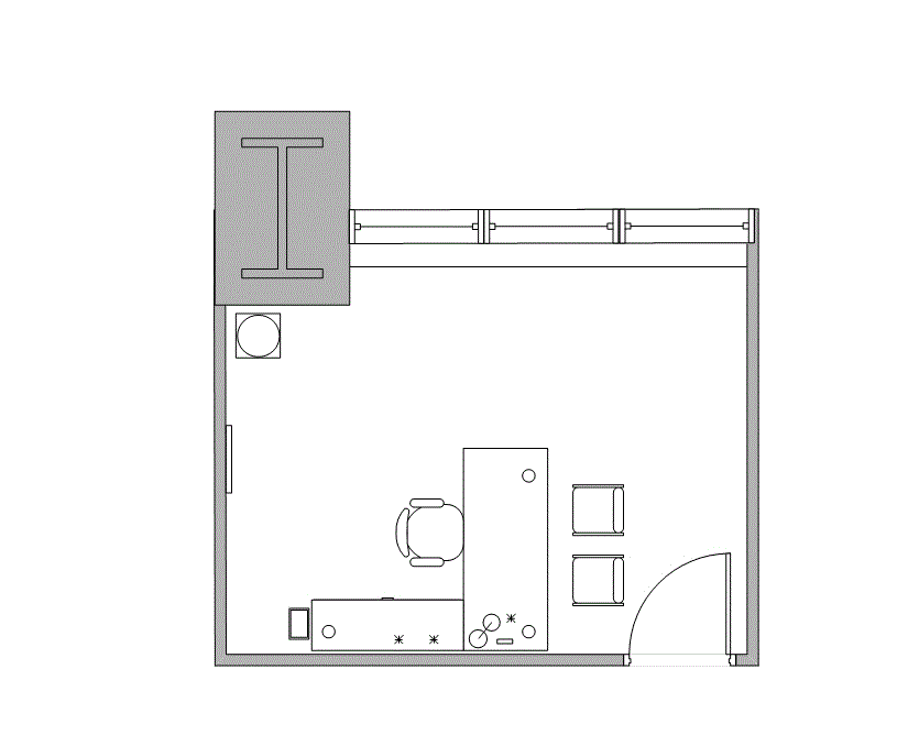 Floor plan of Flexible Office Space for Rent at 4100 Alpha Rd 456