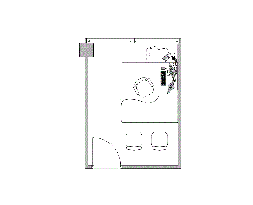 Floor plan of Flexible Office Space for Rent at 10333 Harwin Drive 540K