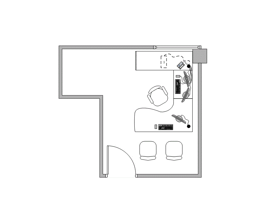 Floor plan of Flexible Office Space for Rent at 10333 Harwin Drive 540L