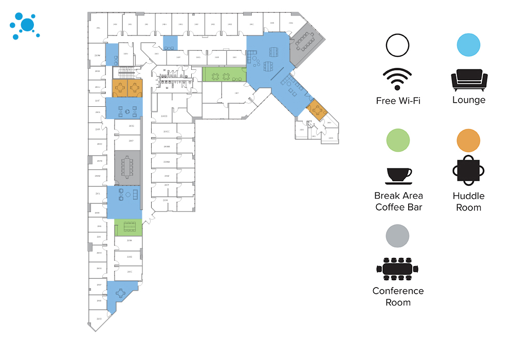 Interior images of Flexible office space at 7676 Hillmont 6
