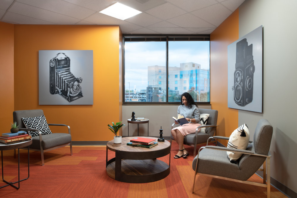 Interior images of Flexible office space at 7676 Hillmont 10