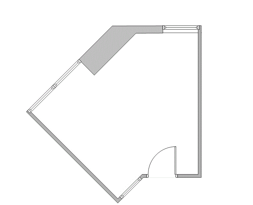 Floor plan of Flexible Office Space for Rent at 7676 Hillmont 240A
