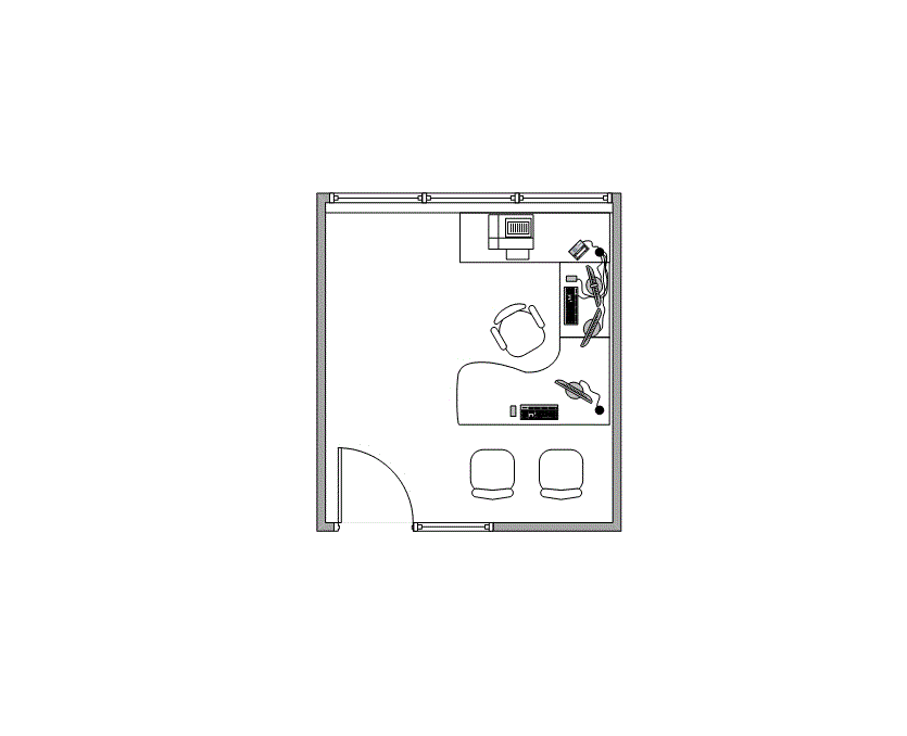 Floor plan of Flexible Office Space for Rent at 7676 Hillmont 290L