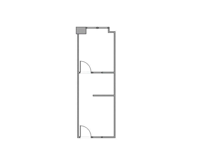 Floor plan of Flexible Office Space for Rent at 7676 Hillmont 290Y